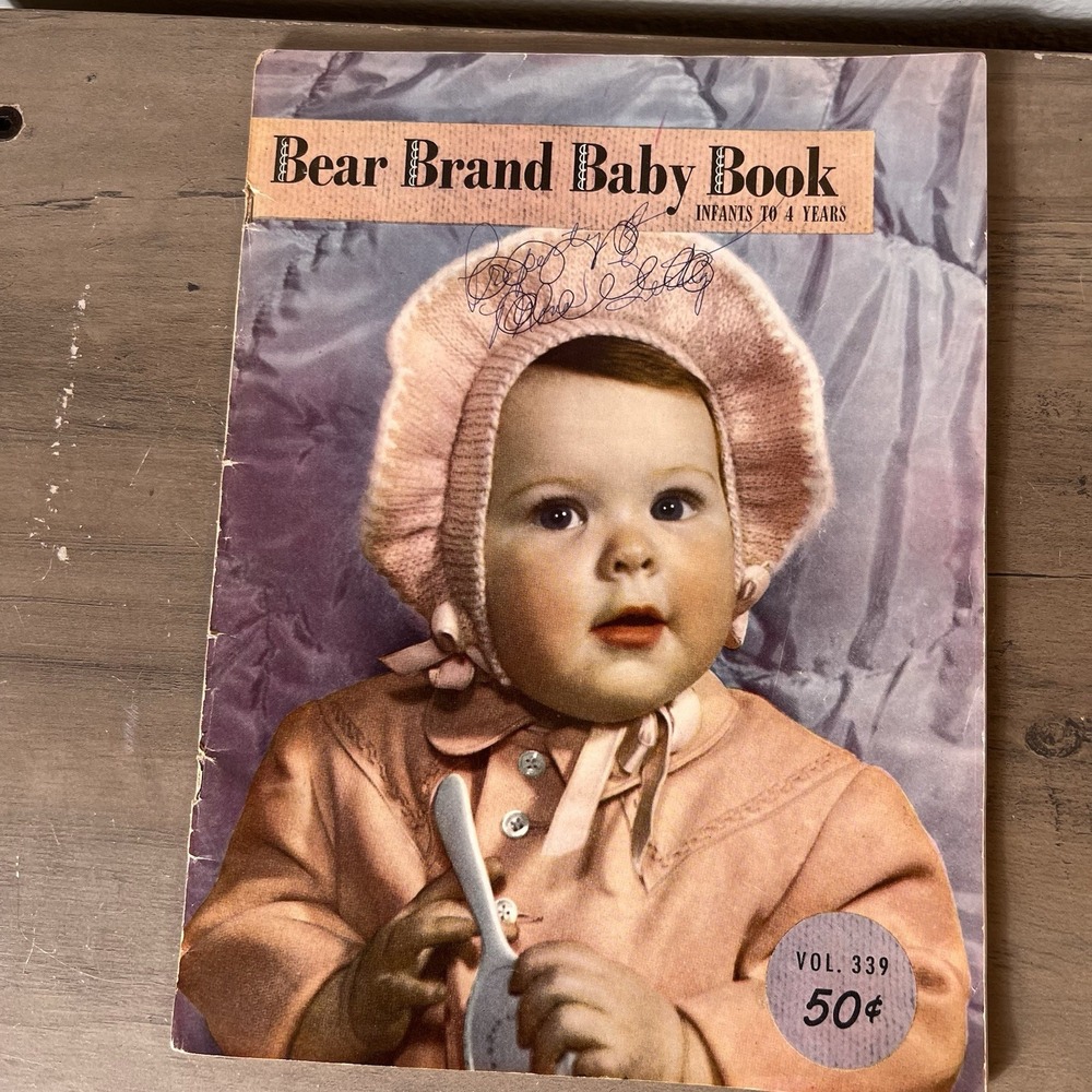 Vintage 1950 Bear Brand Baby Book Vol 339 Knitting Pattern Book Infants to 4Y